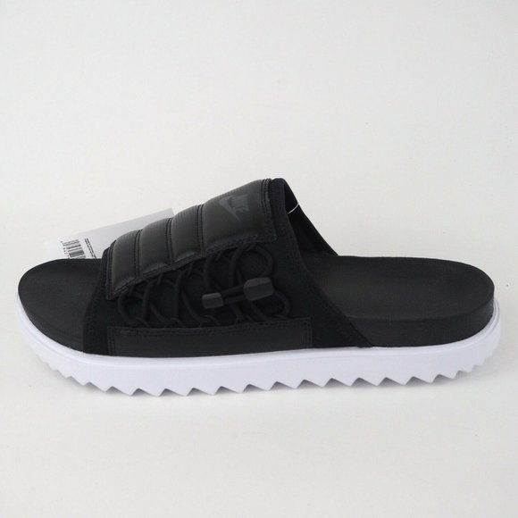 Nike Asuna NA Slides Mens Sandals Black White - Picture 2 of 11